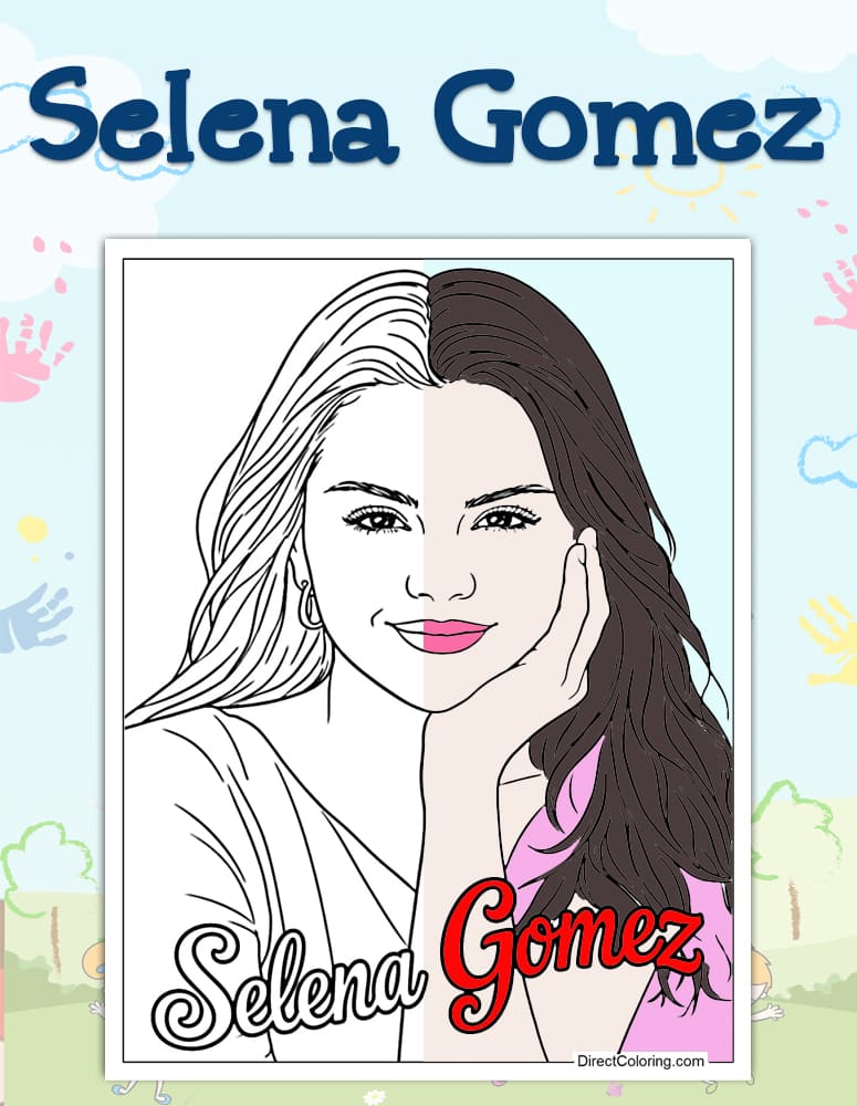 Selena Gomez Coloring Pages